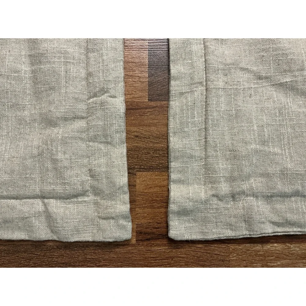Pair Of NINA HOME Neutral Toned Textured Linen Blend EURO Pillow Shams 26